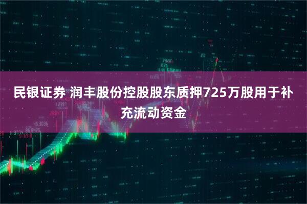 民银证券 润丰股份控股股东质押725万股用于补充流动资金
